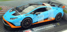 Rastar 1/18 Scale Diecast 63800 - Lamborghini Huracan STO - Blue/Orange