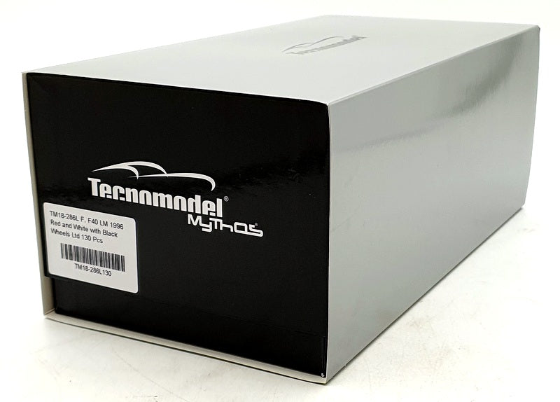 Tecnomodel 1/18 Scale TM18-286L 1996 Ferrari F40 24h LM Red / White Black Wheels