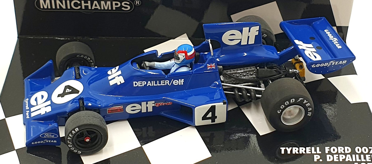 Minichamps 1/43 Scale 400 740004 - F1 Tyrrell Ford 007 #4 1974 - Depailler