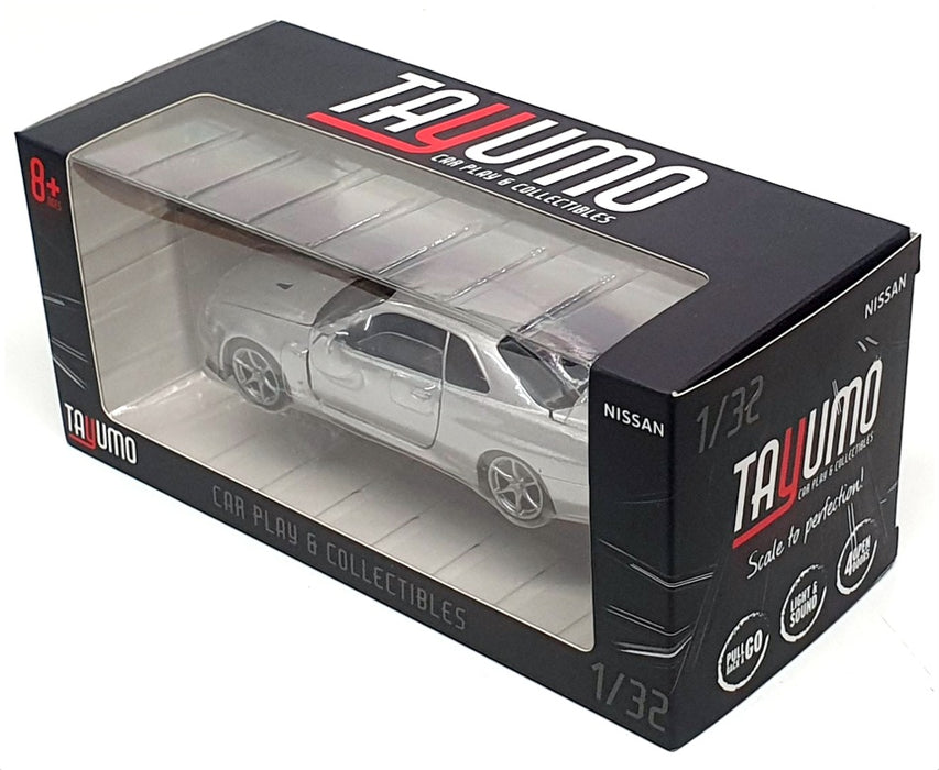 Tayumo 1/32 Scale Pull Back & Go 32115012 - Nissan GT-R34 V-Spec II - Silver