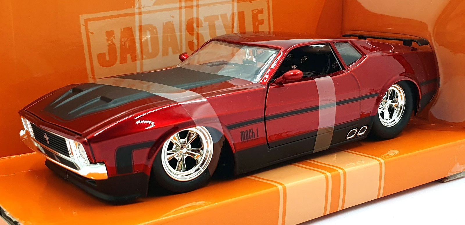 Jada Bigtime Muscle 1/24 Scale Diecast 36589 - 1973 Ford Mustang Mach 1 Met. Red
