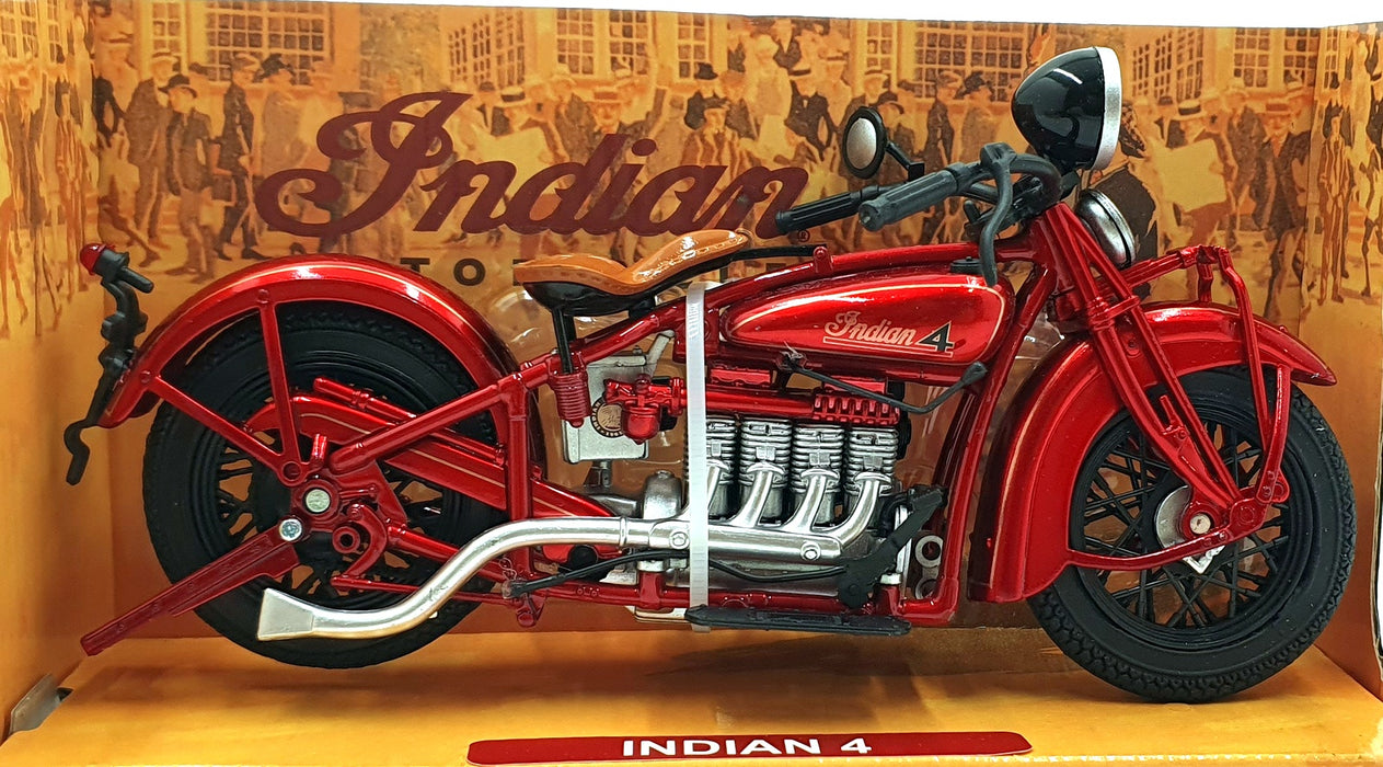 New Ray 1/12 Scale Diecast 58223 - Indian 4 Motorcycle - Met. Red