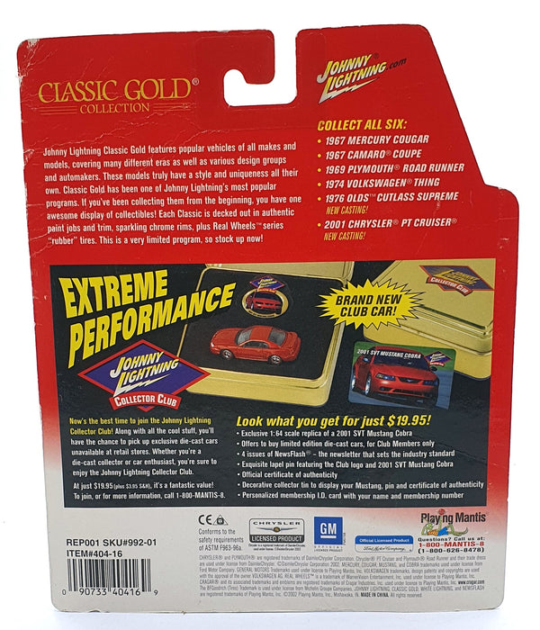 Johnny Lightning 1/64 Scale 404-16 Classic Gold 2001 Chrysler PT Cruiser - Gold