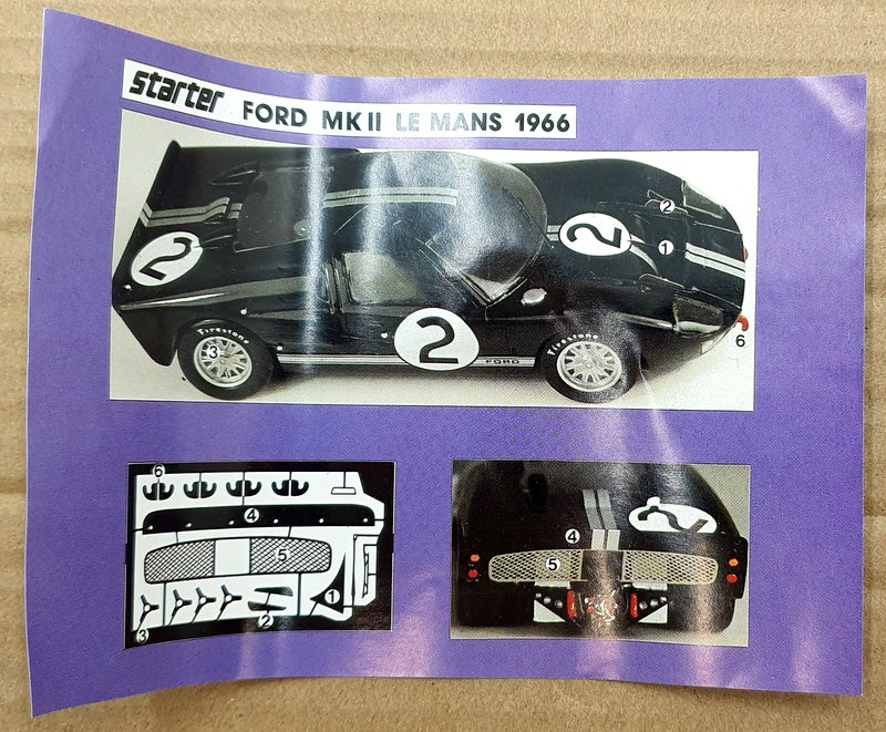 Starter 1/43 Scale Kit S4924A - Ford MK II #2 #1 Le Mans 1966