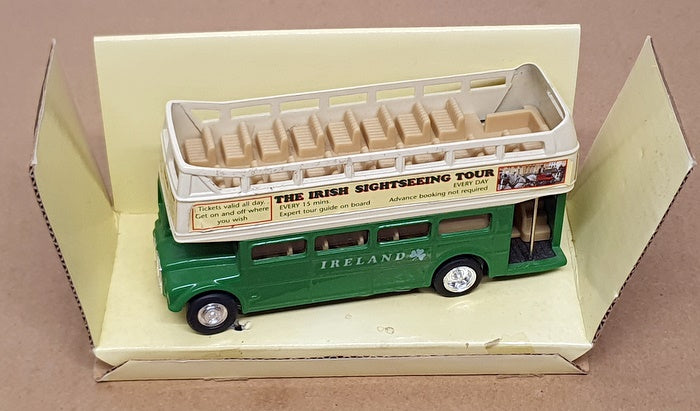Kiddiefun 12cm Long Diecast 00938 - AEC Irish Sightseeing Bus - Green/White