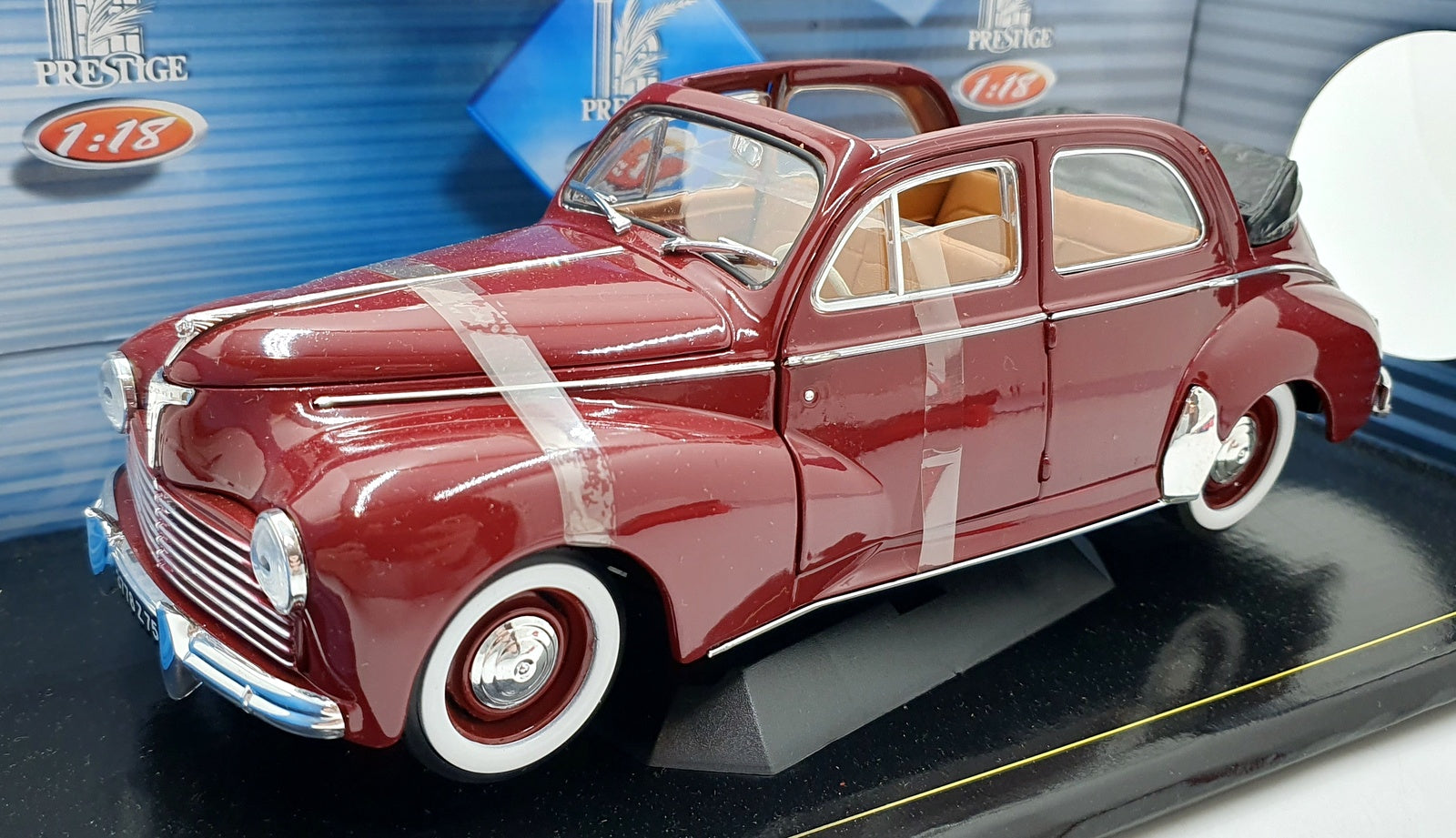 Solido 1/18 Scale Diecast 8156 - Peugeot 203 Cabriolet 1954 - Dark Red
