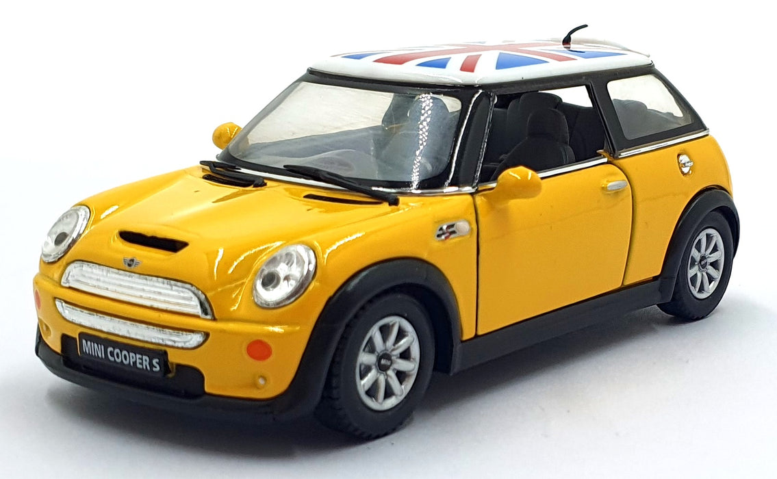 Kinsmart 1/28 Scale Pull Back & Go TY1245 - Mini Cooper S - Yellow