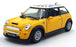 Kinsmart 1/28 Scale Pull Back & Go TY1245 - Mini Cooper S - Yellow