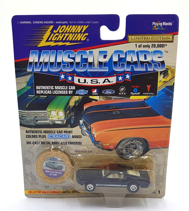 Johnny Lightning 1/64 Scale 202-01 Muscle Cars USA 1968 Ford Shelby GT-500 Black