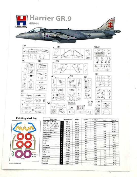 Hobby 2000 1/48 Scale Kit 48044 - BAE Harrier GR.9 