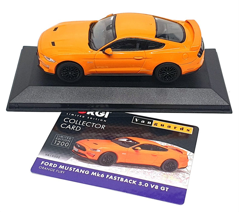 Vanguards 1/43 Scale VA15502 - Ford Mustang Mk6 Fastback 5.0 V8 GT - Orange Fury