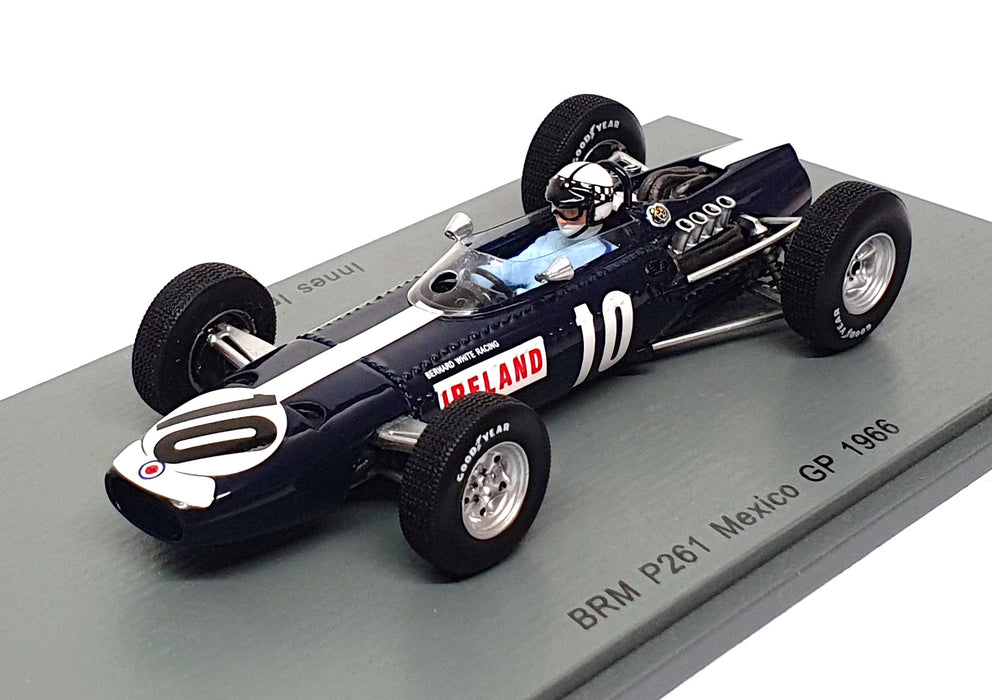Spark 1/43 Scale S5275 - F1 BRM P261 #10 Mexico GP 1966 Innes Ireland - Dk. Blue