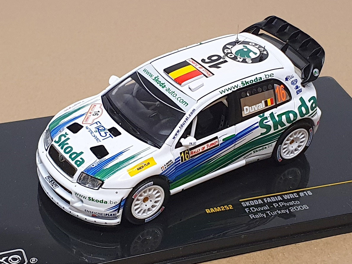 Ixo 1/43 Scale RAM252 - Skoda Fabia WRC #16 Turkey Rally 2006 Duval/Pivato