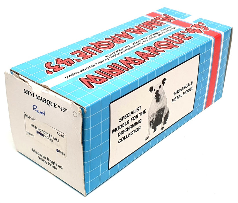 Minimarque 43 1/43 Scale AC69 - 1962-66 MGB Roadster MKI Hood Up - Red