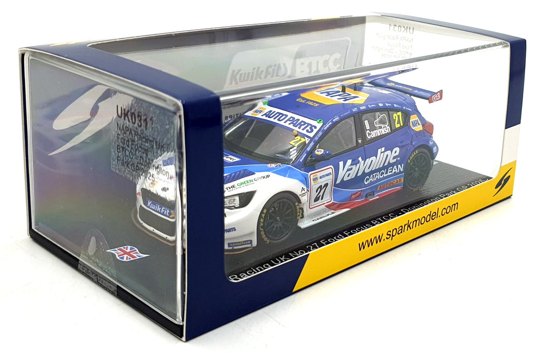 Spark 1/43 Scale UK031 - Ford Focus BTCC #27 Donnington Park GP 2025
