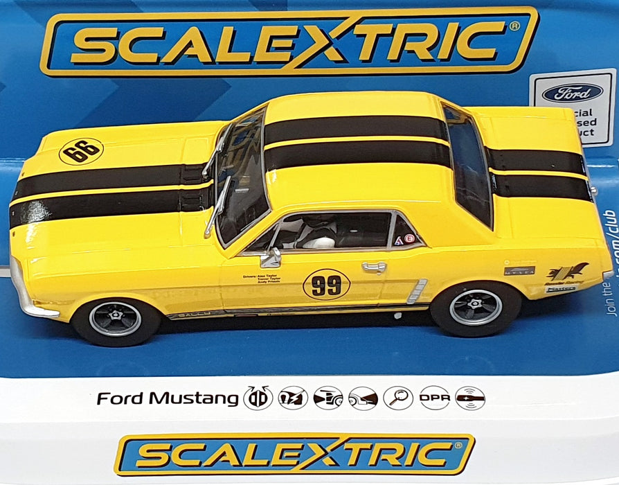 Scalextric 1/32 Scale Slotcar C4537 Ford Mustang #99 Rassler Racing Yellow/Black