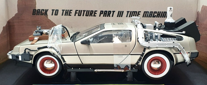 Sun Star 1/18 Scale Diecast 2712 Back To The Future Part 3 Time Machine Delorean