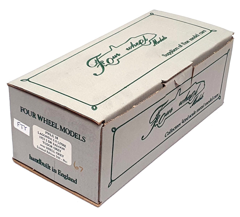 Four Wheel Models 1/43 Scale FWLG18 1953 Lagonda 3L Coupe Tudor Grey/Shell Grey