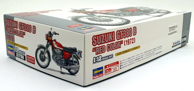 Hasegawa Kits 1/12 Scale 21756 - Suzuki GT380B 1972 - Red