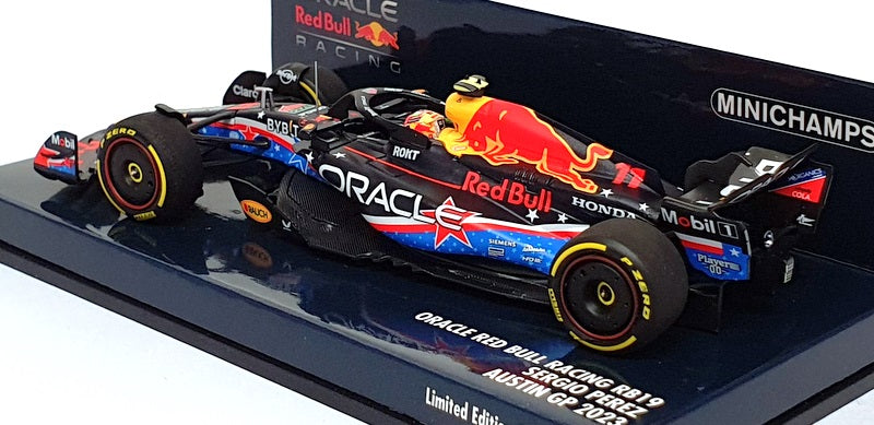 Minichamps 1/43 Scale 410 231911 - F1 Red Bull RB19 #11 Austin GP 2023 S. Perez
