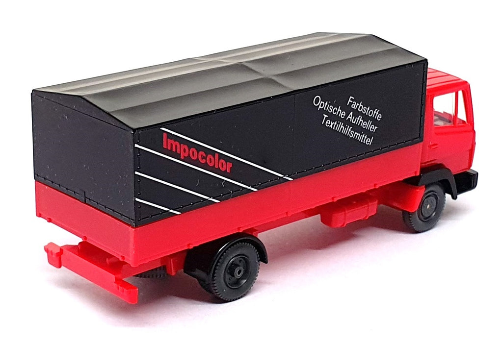 Wiking 1/87 Scale 43118 - Mercedes Benz 814 Truck Impocolor - Red/Black