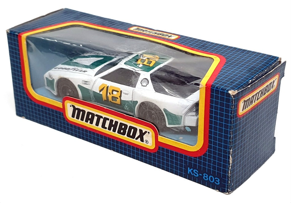 Matchbox 1/40 Scale KS-803 - Chevrolet Camaro Race Car #18 - White/Green