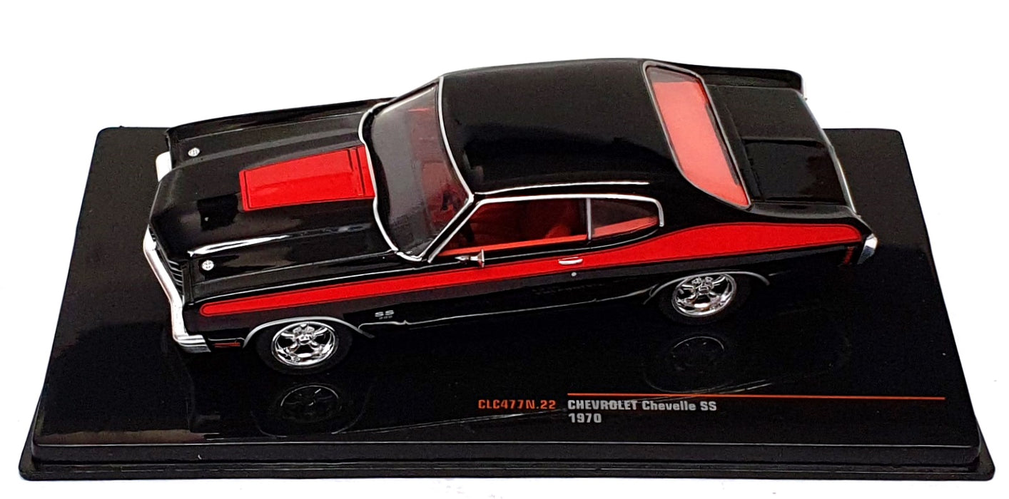 Ixo Models 1/43 Scale CLC477N.22 - 1970 Chevrolet Chevelle SS - Black/Red