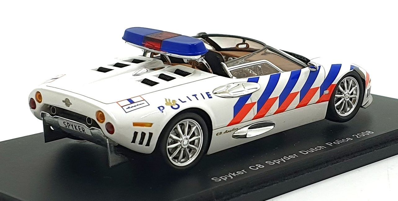 Spark 1/43 Scale S2151 - 2008 Spyker C8 Spyder Dutch Police - White