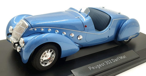 Norev 1/18 Diecast 184821 - 1937 Peugeot 302 Darl'Mat Roadster - Blue Metallic