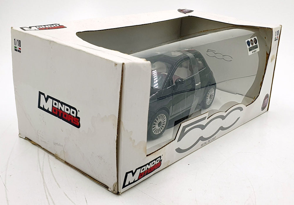 Mondo Motors 1/18 Scale Diecast 500291 - Nuova Fiat 500 - Black