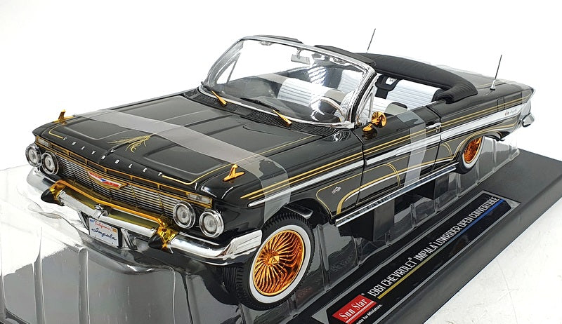 Sun Star 1/18 Scale 2110 - 1961 Chevrolet Impala Lowrider Open Convertible Black