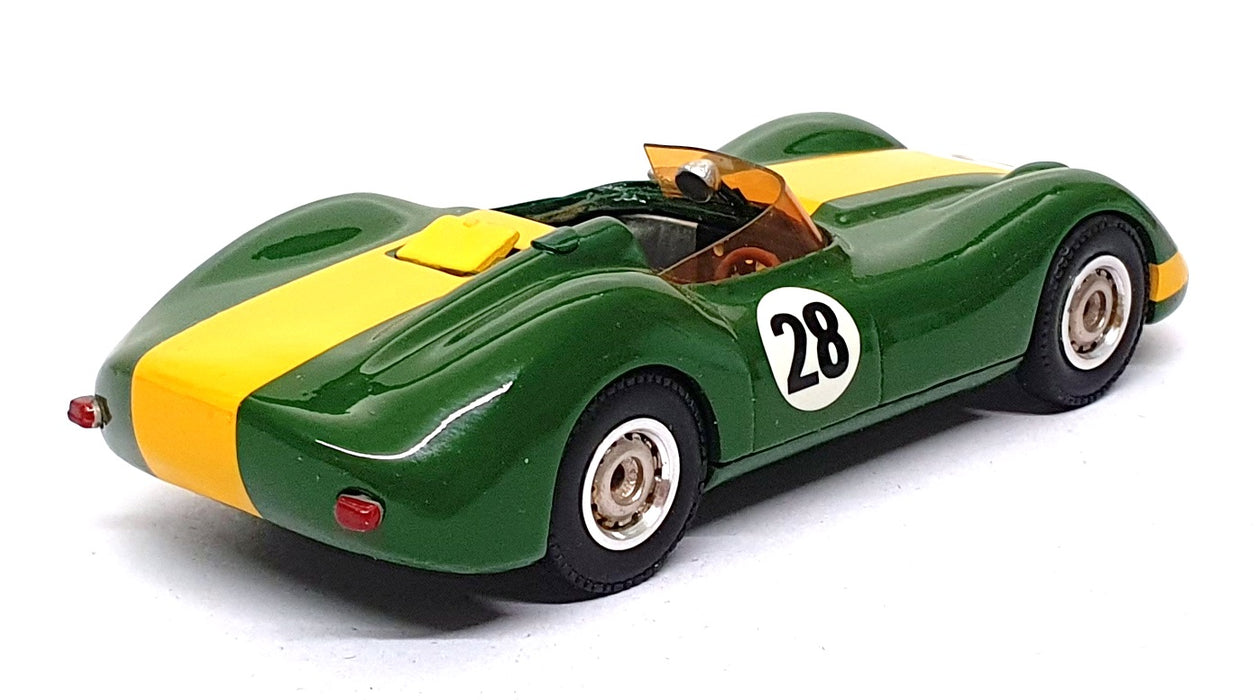 Western Models 1/43 Scale WRK2 - 1958 Lister Jaguar #28 Race Car - Green/Yellow