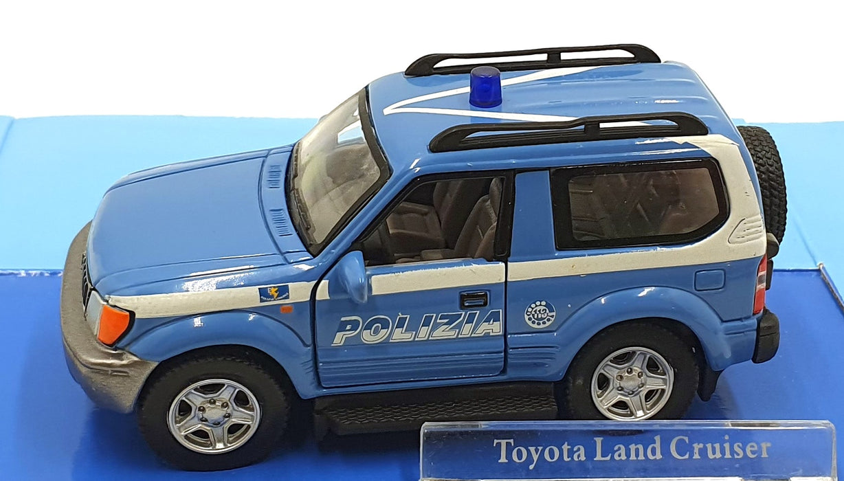 Cararama 1/43 Scale 210226I - Toyota Land Cruiser Polizia Police Car - Blue