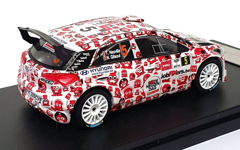 Ixo Models 1/43 Scale MNP510 - Hyundai i20 R5 #5 Ypres Rally 2018 - Red/White