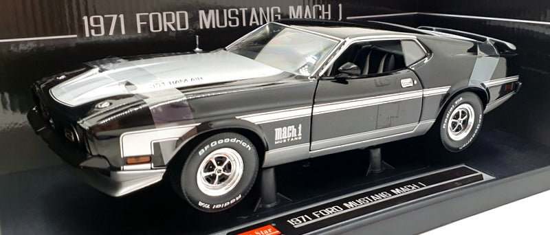 Sun Star 1/18 Scale 3639 - 1971 Ford Mustang Mach 1 - Black/Silver
