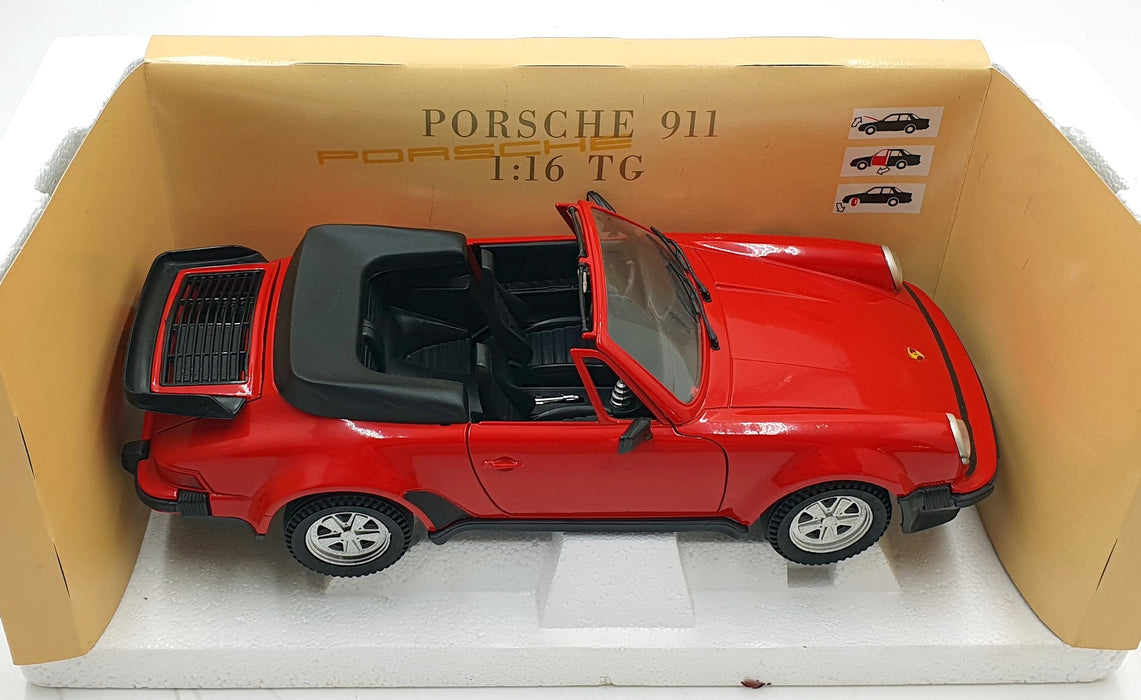 Polistil 1/16 Scale Diecast 016786 - Porsche 911 Cabriolet  - Red