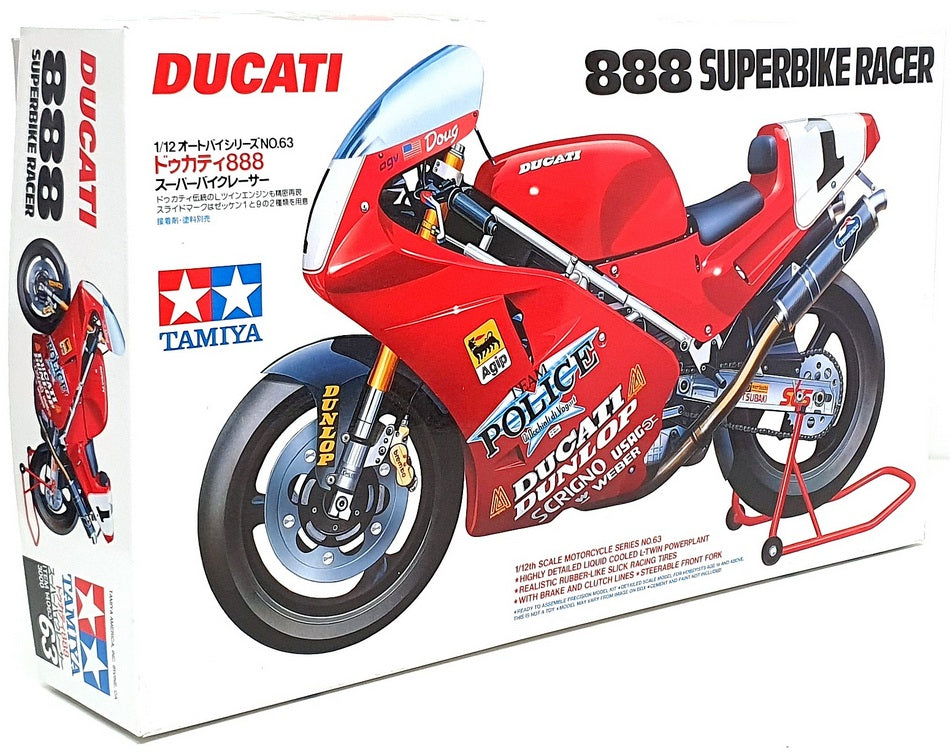 Tamiya 1/12 Scale Model Kit 14063 Series 63 - Ducati 888 Superbike Racer