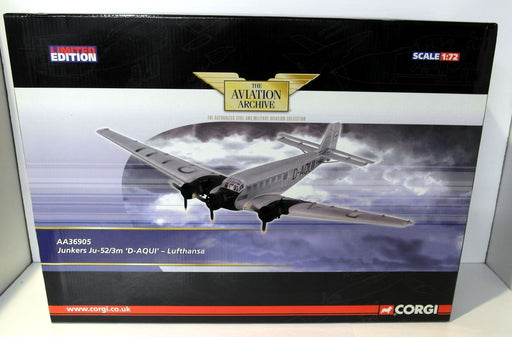 Corgi 1/72 Scale diecast  - AA36905 Junkers Ju-52/3m D-AQUI Lufthansa
