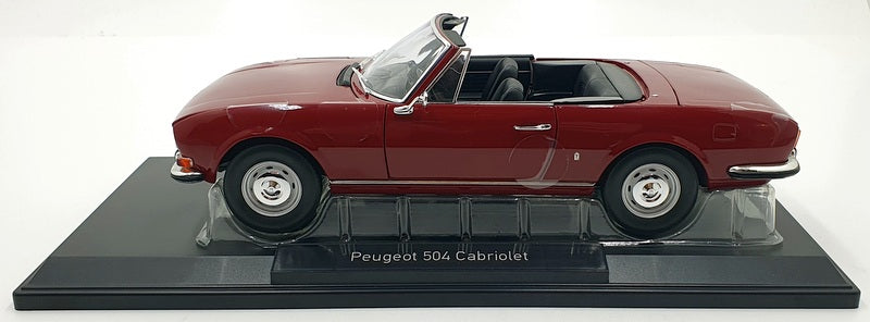 Norev 1/18 Scale Diecast 184818- 1969 Peugeot 504 Cabriolet - Andalou Red