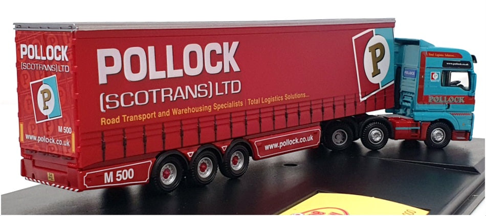 Oxford Diecast 1/76 Scale MAN05CS - MAN Truck & Trailer - Pollock (Scotrans) Ltd