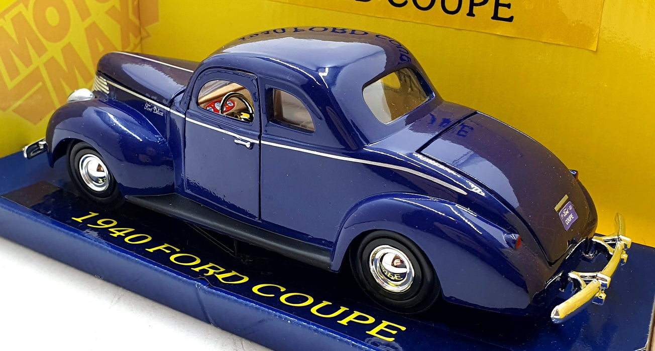 Motor Max 1/24 Scale Diecast 73200 - 1940 Ford Coupe - Blue