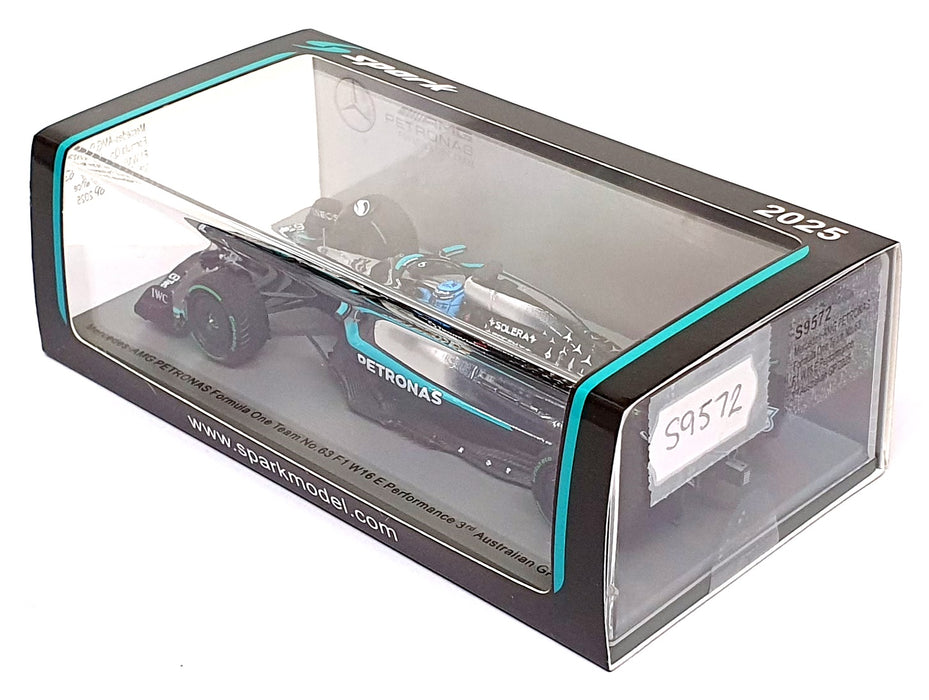 Spark 1/43 Scale S9572 - F1 Mercedes AMG #63 3rd Australian GP 2025 G. Russell