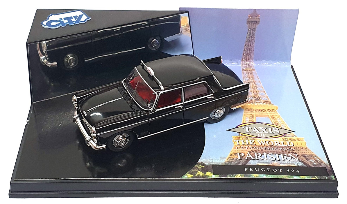 City Models 1/43 Scale Diecast CT012B - Peugeot 404 Paris Taxi - Black