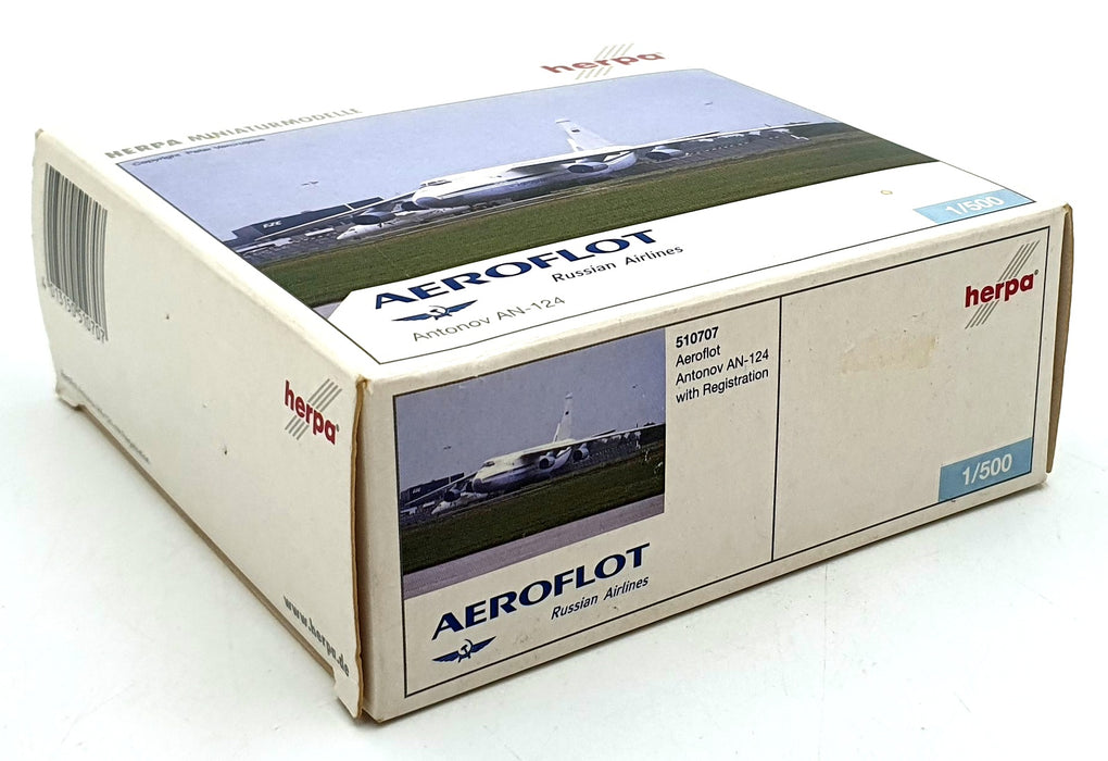 Herpa 1/500 Scale 510707 - Aeroflot Antonov AN-124 Russian Aircraft