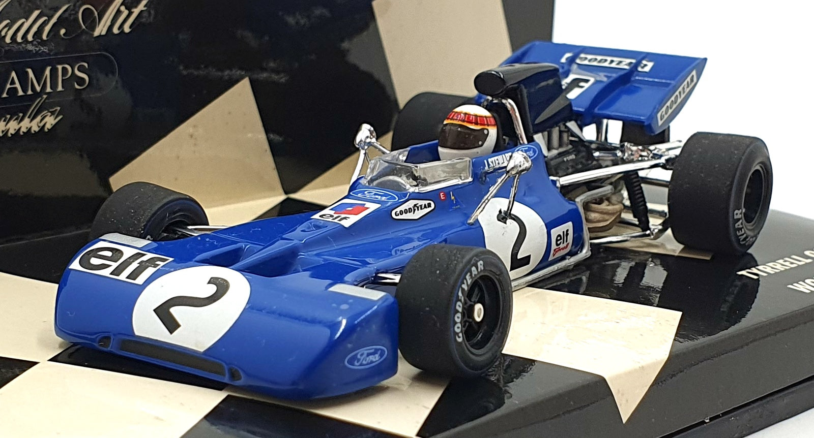Minichamps 1/43 Scale 430 710011 F1 Tyrrell 003 #2 World Champion 1971 Stewart