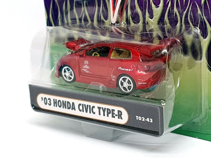 Muscle Machines 1/64 Scale 71181 T02-43 - 2003 Honda Civic Type-R - Red