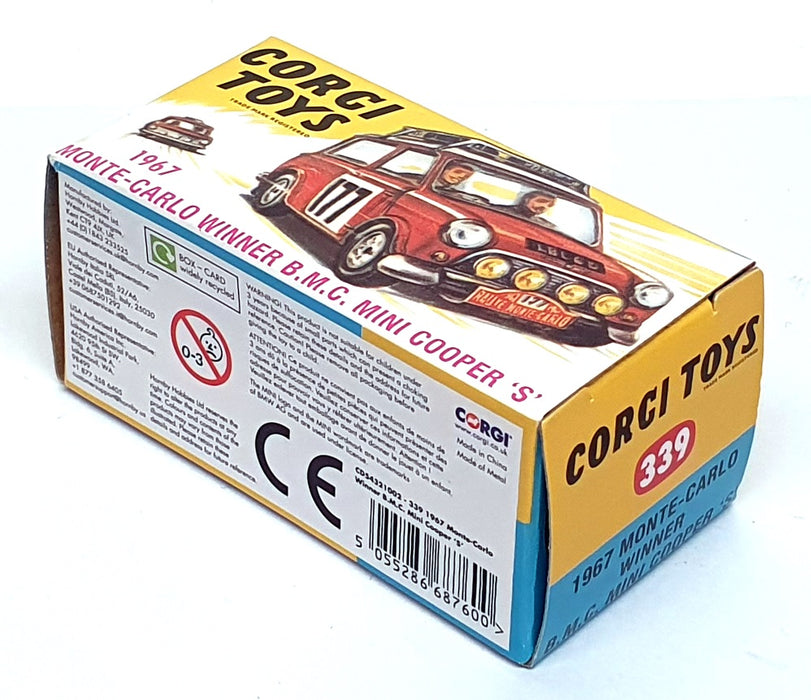 Corgi Toys 339 Reissue CD54321002 - BMC Mini Cooper S 1967 Monte Carlo Winner