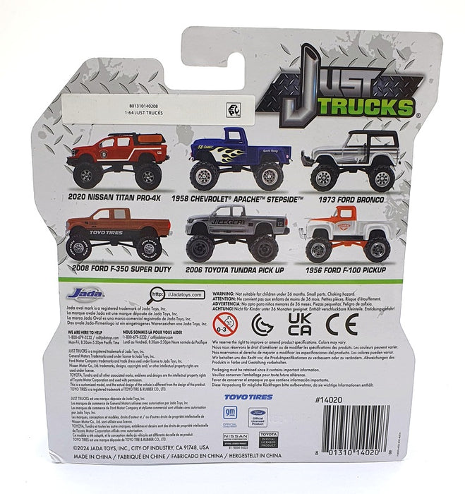 Jada Just Trucks 1/64 Scale 14020 - 2008 Ford F-350 Super Duty - Orange