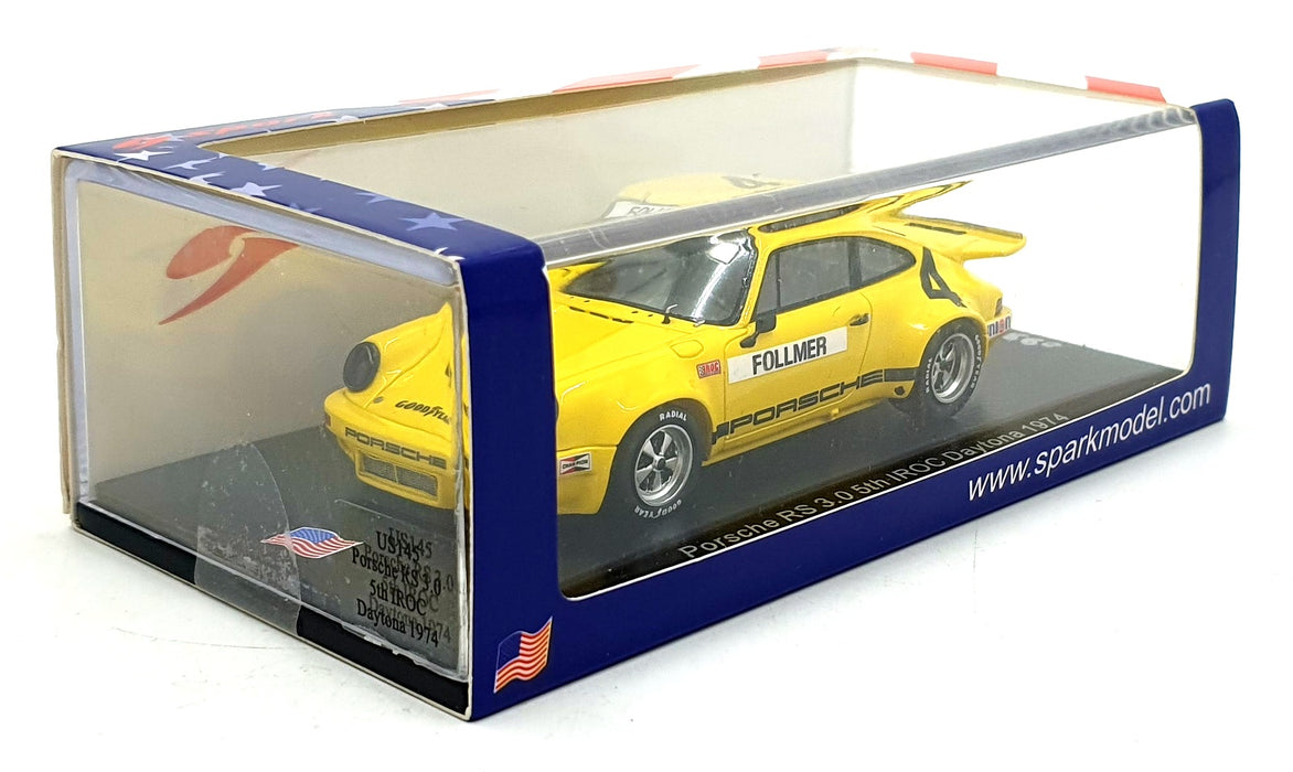 Spark 1/43 Scale US145 - Porsche RS 3.0 #4 5th IROC Daytona 1974