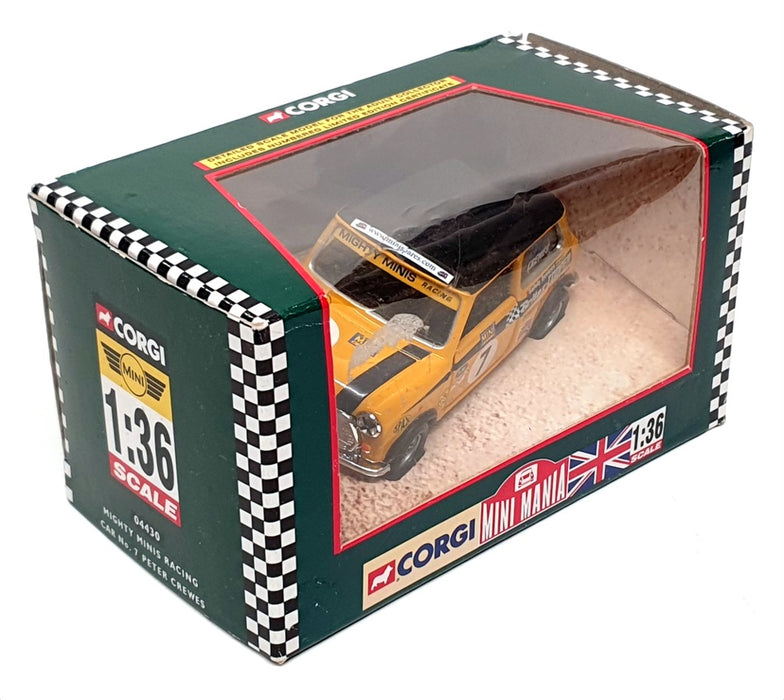 Corgi 1/36 Scale 04430 - Mighty Minis Racing #7 Peter Crewes - Yellow/Black